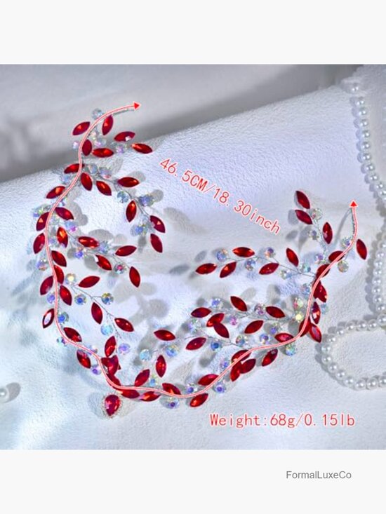 Crystal Rhinestone Headband, Wedding Headpiece, Adjustable Hair Band for Women, main image 6